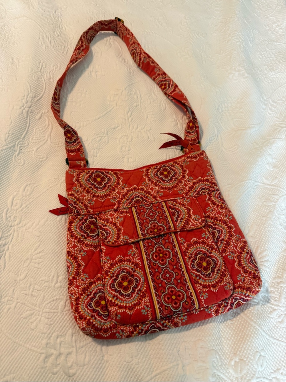 Vera Bradley Orange Quilted Crossbody Bag